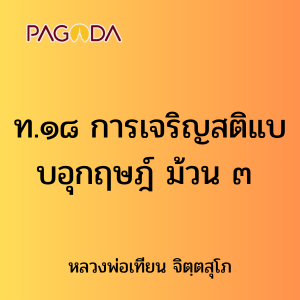 ท.๑๘ การเจริญสติแบบอุกฤษฎ์ ม้วน ๓ รูปภาพ 1
