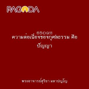 650911 ความต่อเนื่องของกุศลธรรม คือ ปัญญา รูปภาพ 1