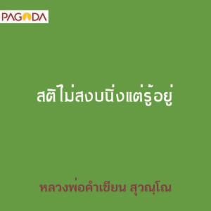 สติไม่สงบนิ่งแต่รู้อยู่ รูปภาพ 1