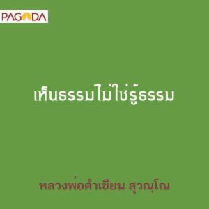 เห็นธรรมไม่ใช่รู้ธรรม รูปภาพ 1